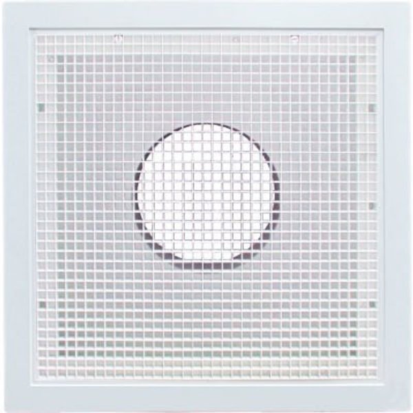 American Louver/Plasticade American Louver Stratus Plastic Return Filter Grille, 12" Duct, T-grid, White STR-ERFG-12W